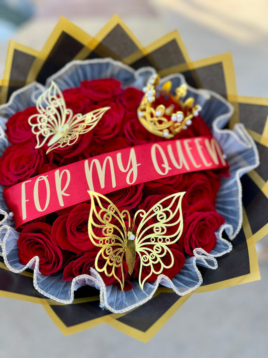 "FOR MY QUEEN" ROSE BOUQUET